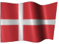 Medium animated Danish flag clip art for a white background